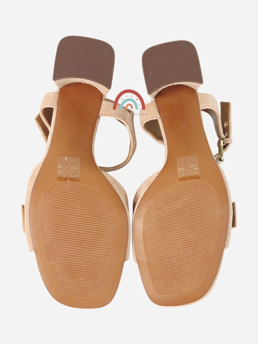 New! Madewell The Neeka Ankle-Strap Heeled Sandal in Suede Warm Umber 8 - Picture 13 of 15